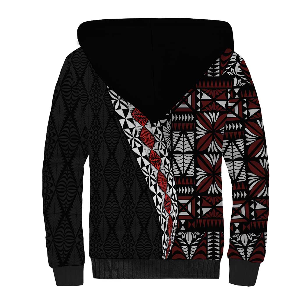 Tonga Ngatu Art Tattoo Polynesian Sherpa Hoodie