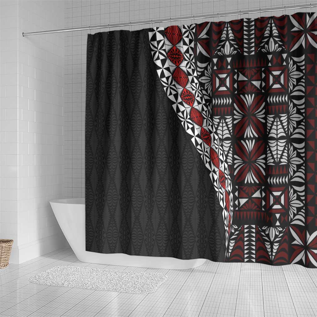 Tonga Ngatu Art Tattoo Polynesian Shower Curtain
