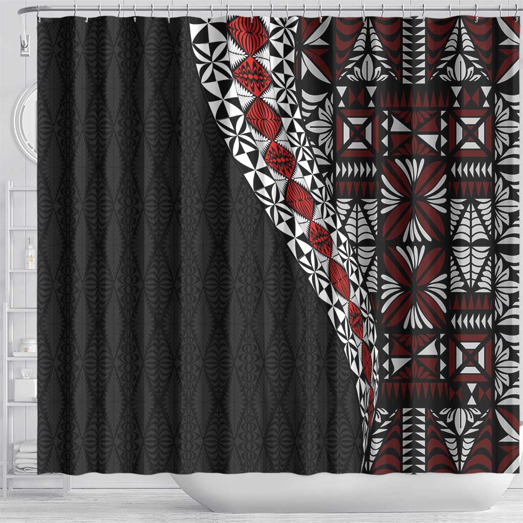 Tonga Ngatu Art Tattoo Polynesian Shower Curtain