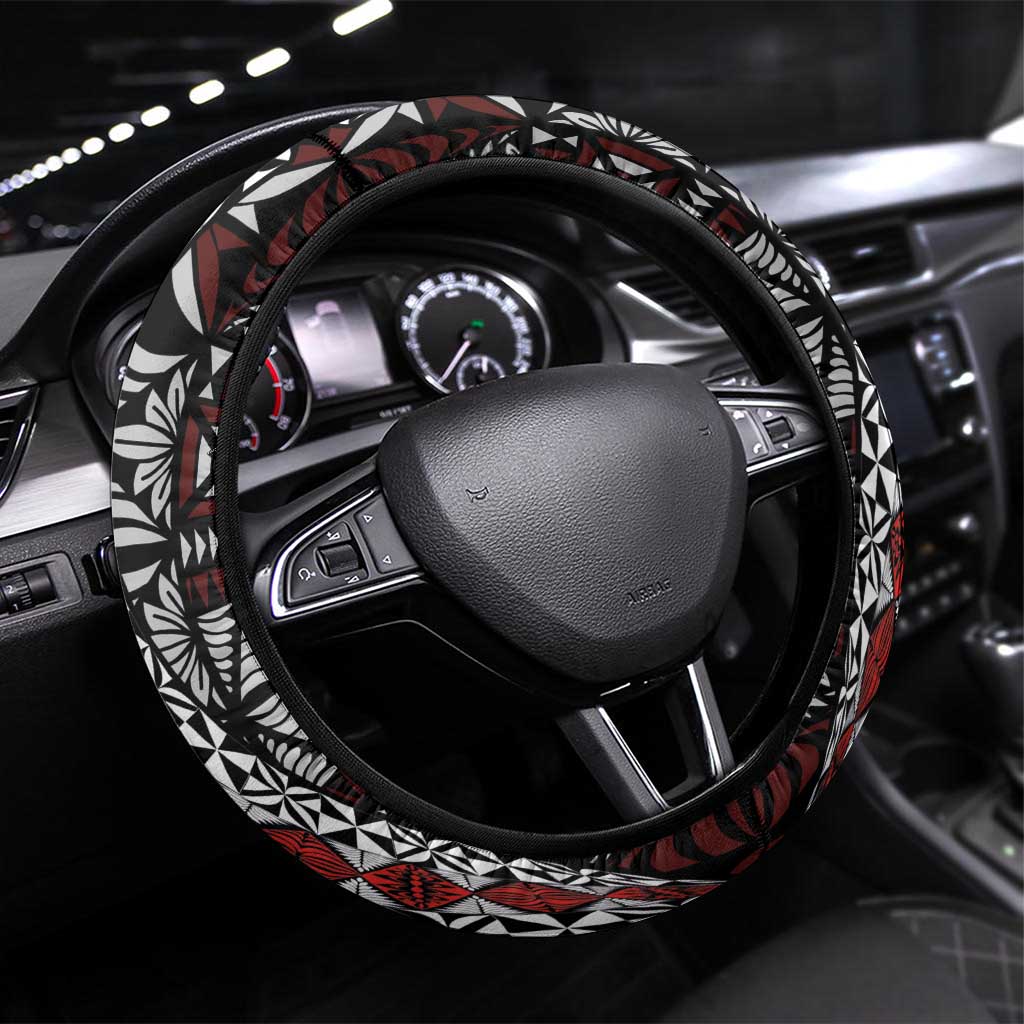 Tonga Ngatu Art Tattoo Polynesian Steering Wheel Cover