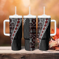 Tonga Ngatu Art Tattoo Polynesian Tumbler With Handle