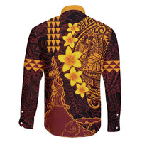 Hawaii Volcano Family Matching Tank Maxi Dress and Hawaiian Shirt Polynesian and Kakau Pattern