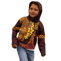 Hawaii Volcano Kid Hoodie Polynesian and Kakau Pattern LT03 - Polynesian Pride