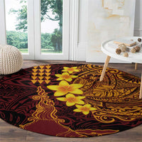 Hawaii Volcano Round Carpet Polynesian and Kakau Pattern LT03 - Polynesian Pride