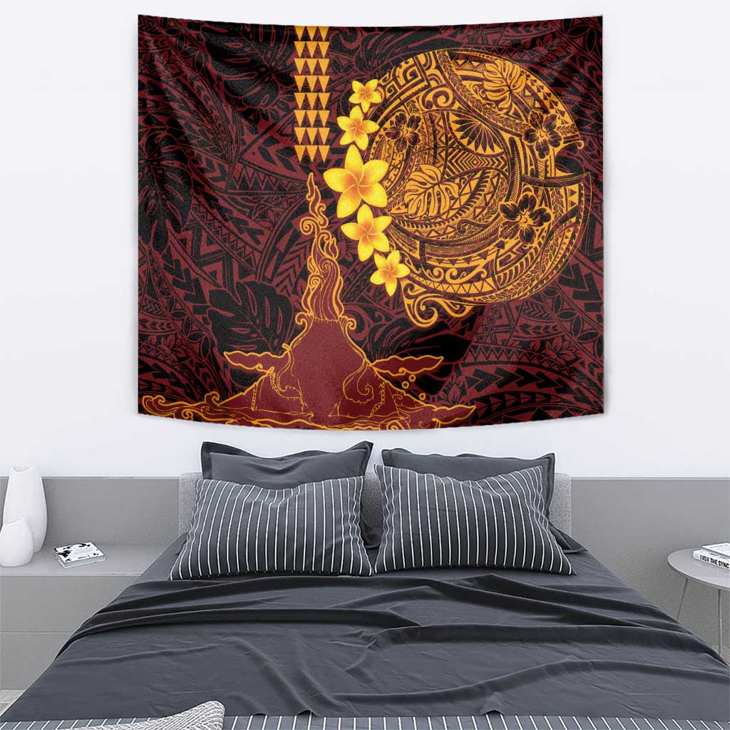 Hawaii Volcano Tapestry Polynesian and Kakau Pattern LT03 - Polynesian Pride