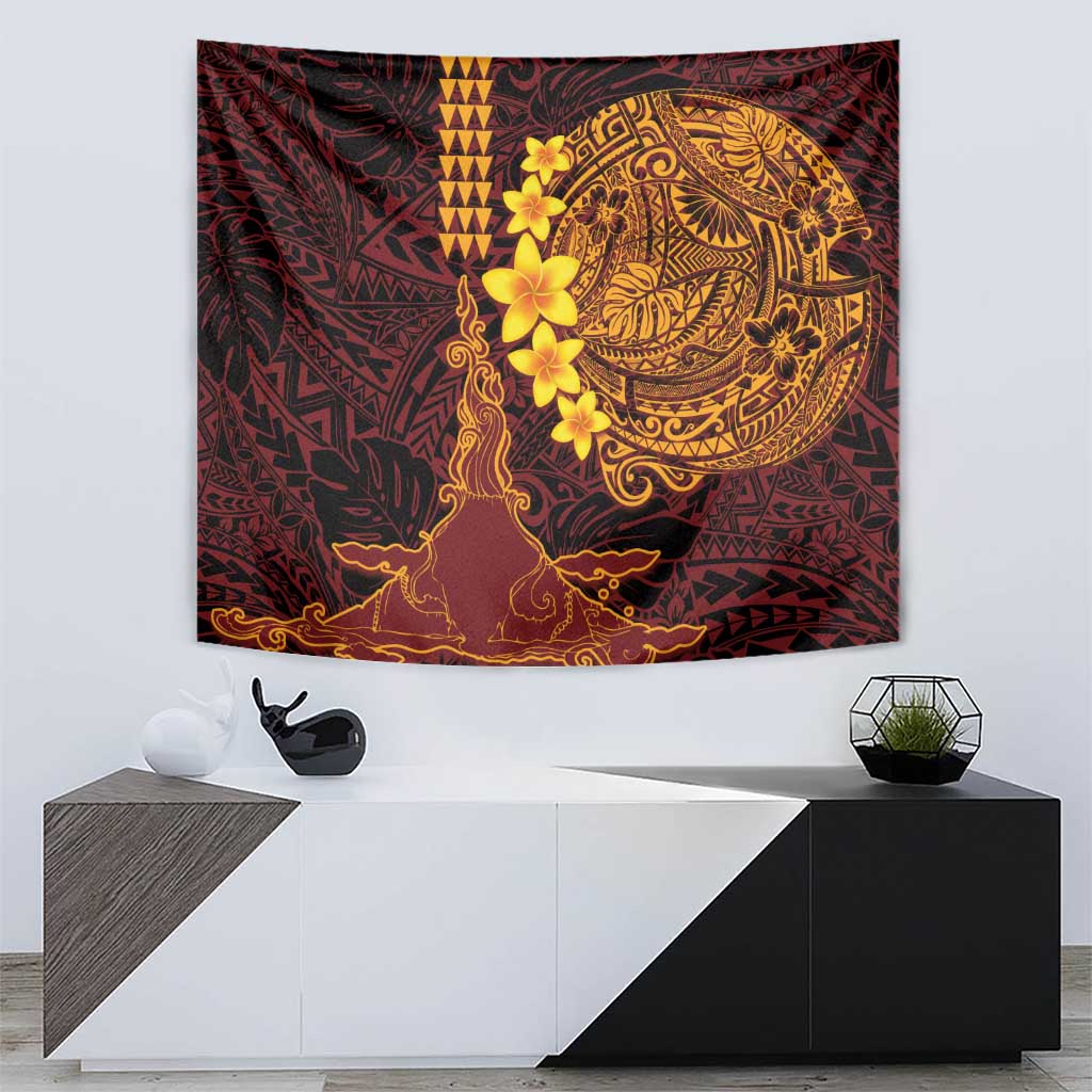 Hawaii Volcano Tapestry Polynesian and Kakau Pattern LT03 - Polynesian Pride