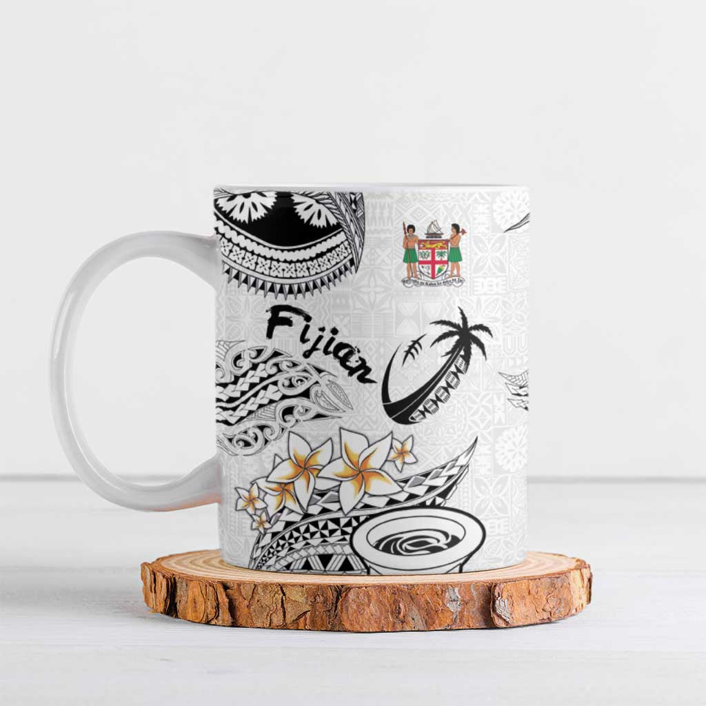 Fijian Traditional Culture Ceramic Mug Tapa Tribal Tattoos LT03 White - Polynesian Pride
