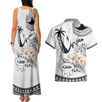 Fijian Traditional Culture Couples Matching Tank Maxi Dress and Hawaiian Shirt Tapa Tribal Tattoos - Polynesian Pride