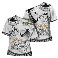 Fijian Traditional Culture Cross Shoulder Shirt Tapa Tribal Tattoos LT03 - Polynesian Pride