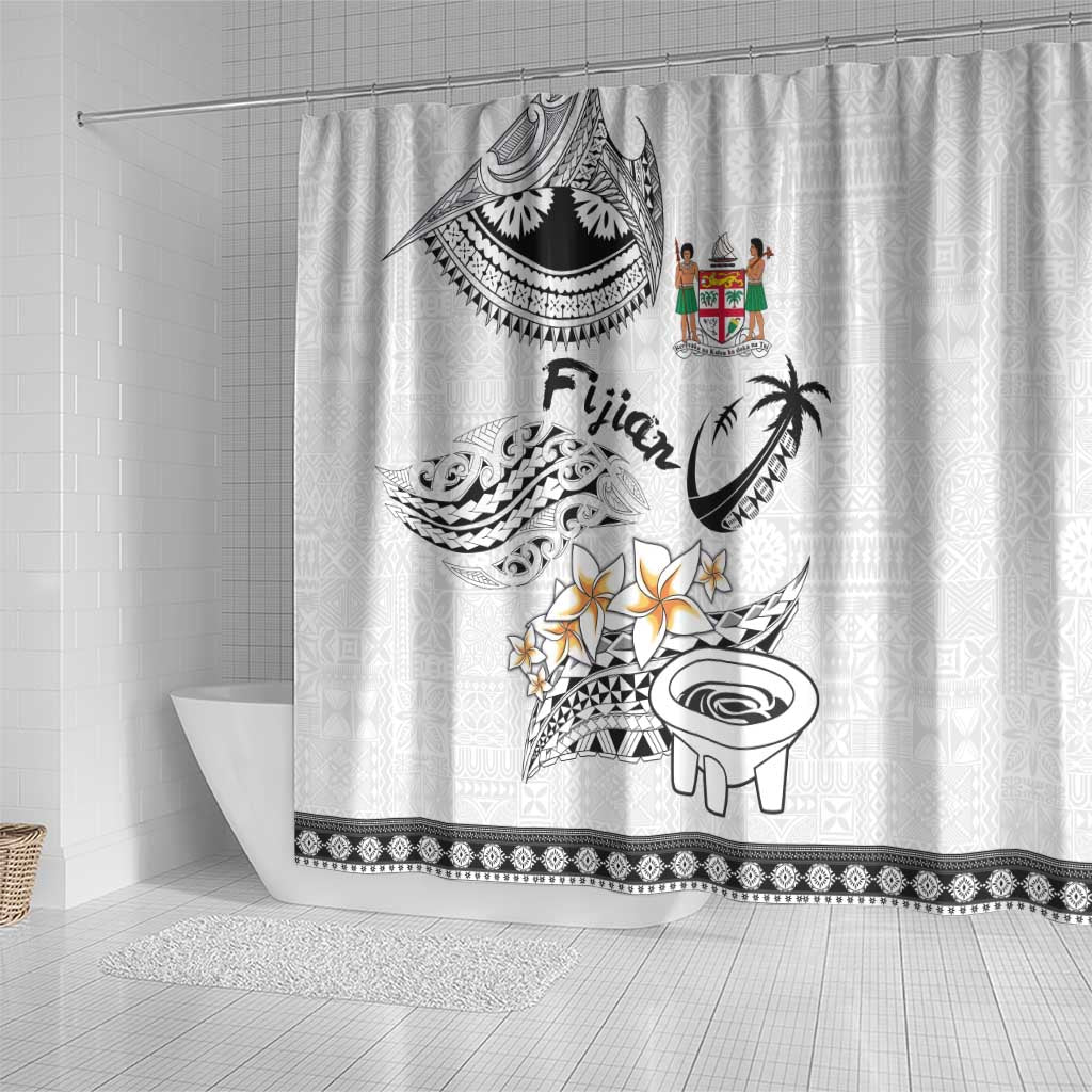 Fijian Traditional Culture Shower Curtain Tapa Tribal Tattoos - Polynesian Pride