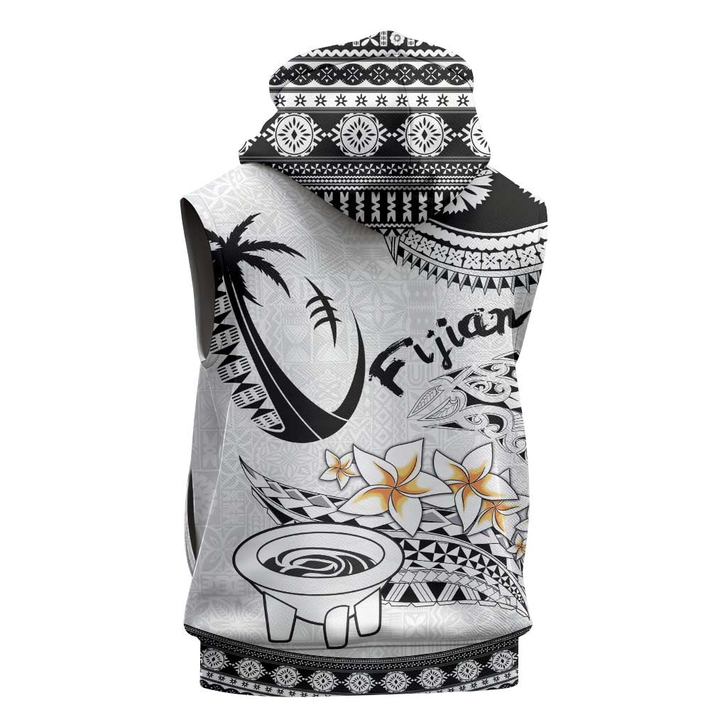 Fijian Traditional Culture Sleeveless Zip Hoodie Tapa Tribal Tattoos - Polynesian Pride