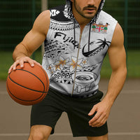 Fijian Traditional Culture Sleeveless Zip Hoodie Tapa Tribal Tattoos - Polynesian Pride