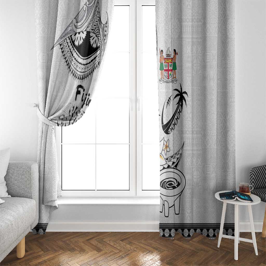 Fijian Traditional Culture Window Curtain Tapa Tribal Tattoos - Polynesian Pride