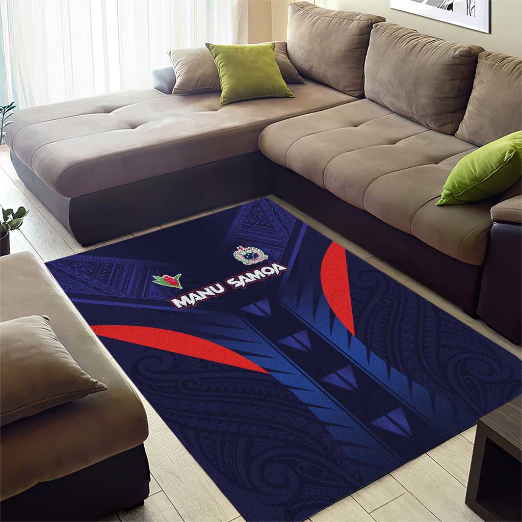 Rugby Samoa Area Rug Siva Tau Spirit Sporty Vibes - Polynesian Pride