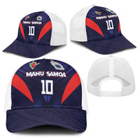 Custom Rugby Samoa Baseball Net Cap Siva Tau Spirit Sporty Vibes - Polynesian Pride