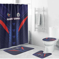 Rugby Samoa Bathroom Set Siva Tau Spirit Sporty Vibes - Polynesian Pride