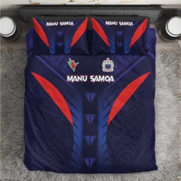 Rugby Samoa Bedding Set Siva Tau Spirit Sporty Vibes - Polynesian Pride