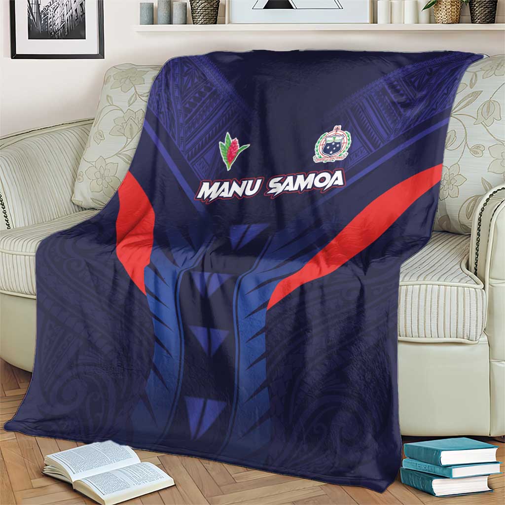 Rugby Samoa Blanket Siva Tau Spirit Sporty Vibes - Polynesian Pride