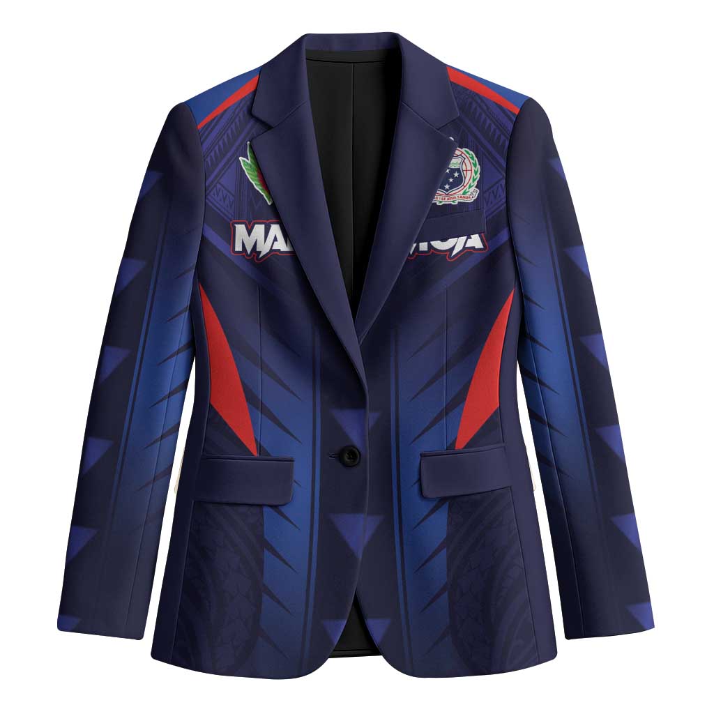 Custom Rugby Samoa Blazer Siva Tau Spirit Sporty Vibes - Polynesian Pride