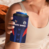 Custom Rugby Samoa 4 in 1 Can Cooler Tumbler Siva Tau Spirit Sporty Vibes - Polynesian Pride