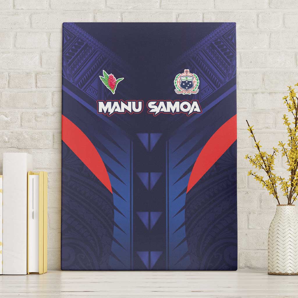 Rugby Samoa Canvas Wall Art Siva Tau Spirit Sporty Vibes - Polynesian Pride