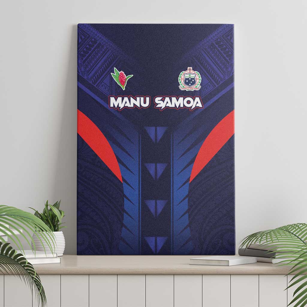 Rugby Samoa Canvas Wall Art Siva Tau Spirit Sporty Vibes - Polynesian Pride