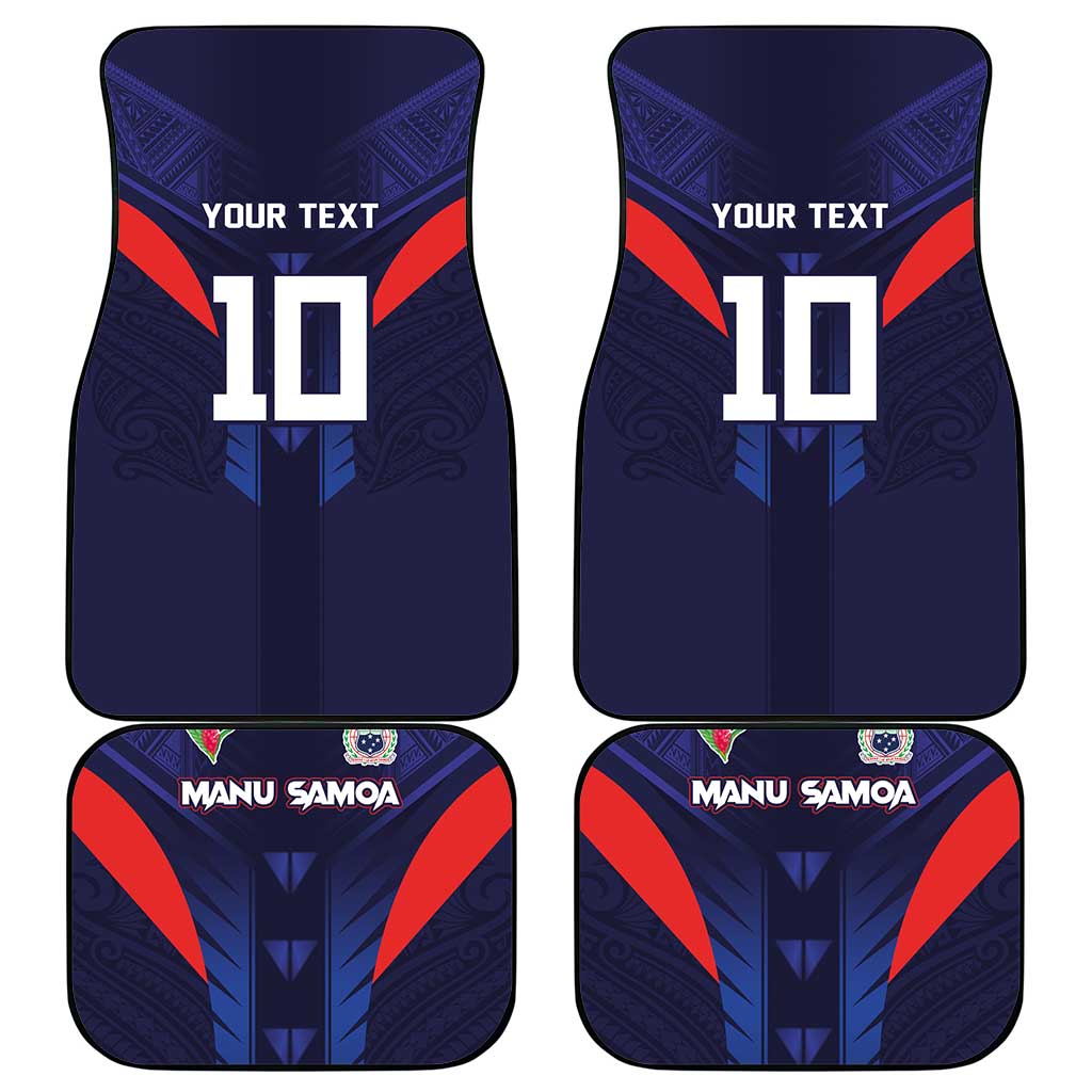 Rugby Samoa Car Mats Siva Tau Spirit Sporty Vibes - Polynesian Pride