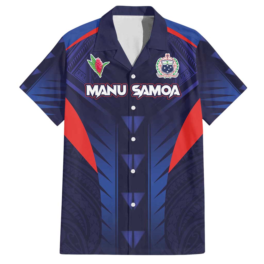Custom Rugby Samoa Family Matching Long Sleeve Bodycon Dress and Hawaiian Shirt Siva Tau Spirit Sporty Vibes - Polynesian Pride