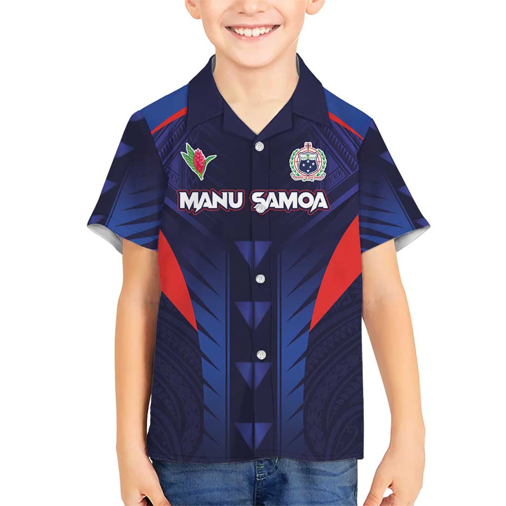 Custom Rugby Samoa Hawaiian Shirt Siva Tau Spirit Sporty Vibes - Polynesian Pride