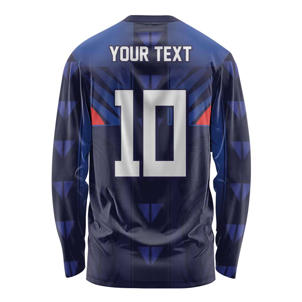 Custom Rugby Samoa Long Sleeve Shirt Siva Tau Spirit Sporty Vibes - Polynesian Pride