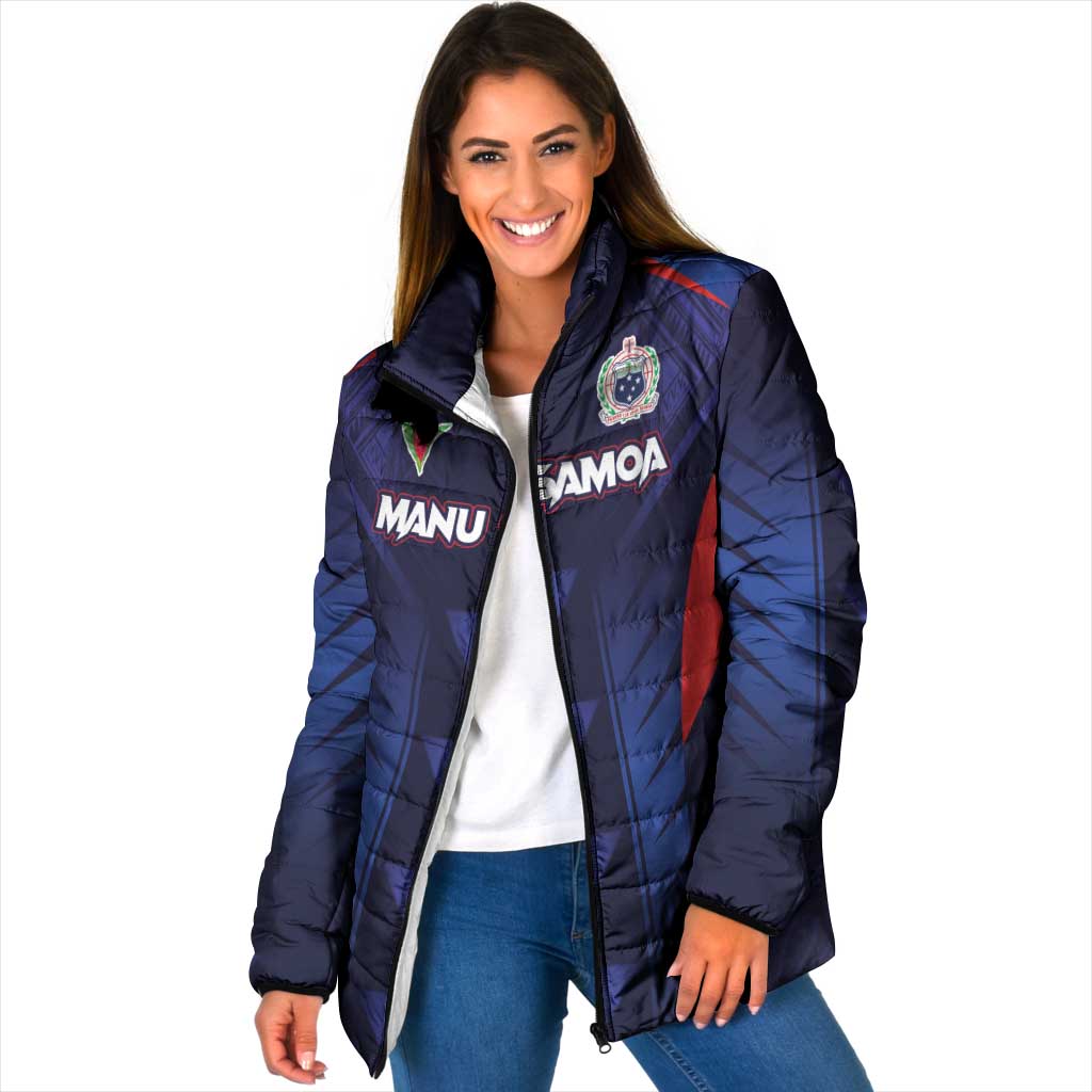 Custom Rugby Samoa Padded Jacket Siva Tau Spirit Sporty Vibes - Polynesian Pride