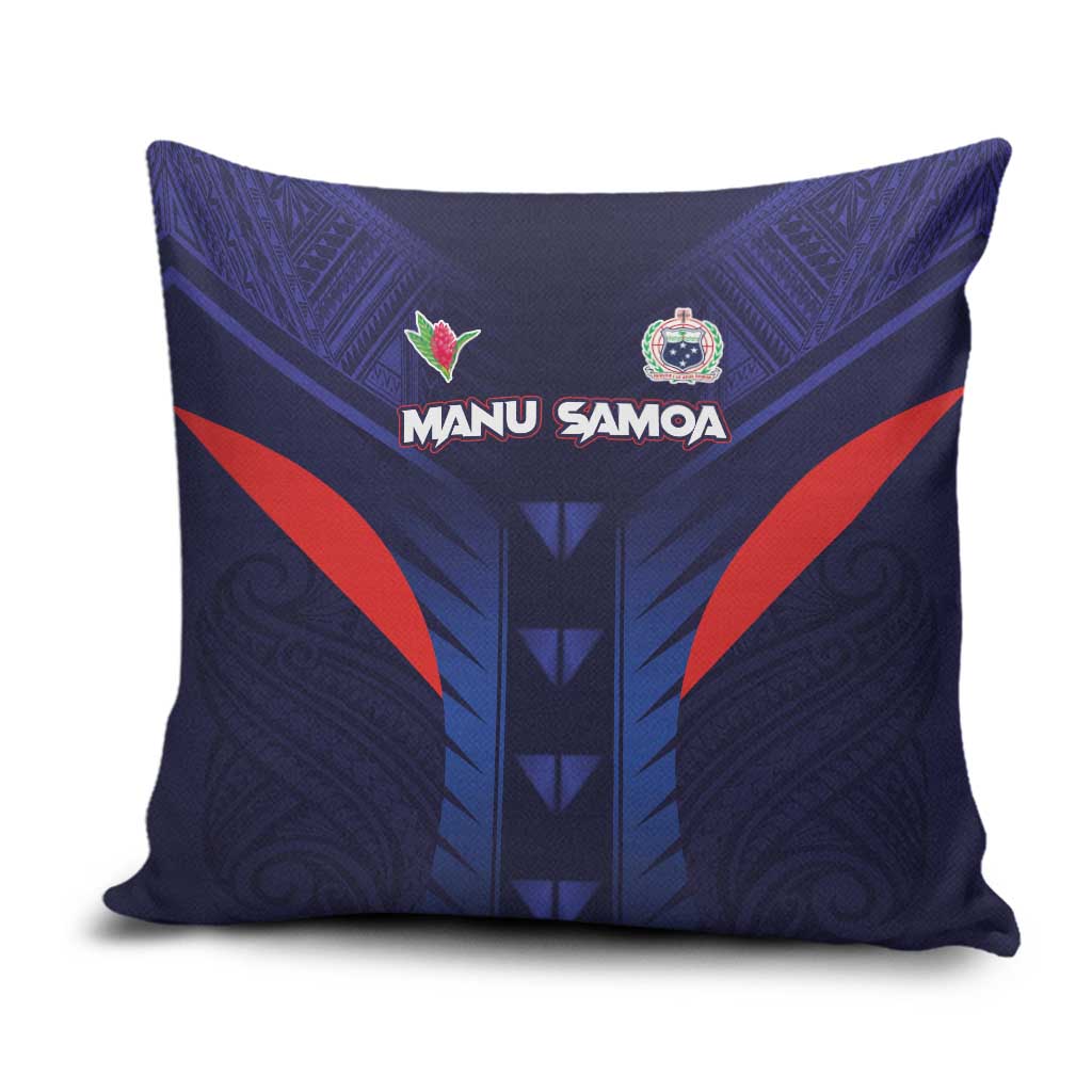 Rugby Samoa Pillow Cover Siva Tau Spirit Sporty Vibes - Polynesian Pride
