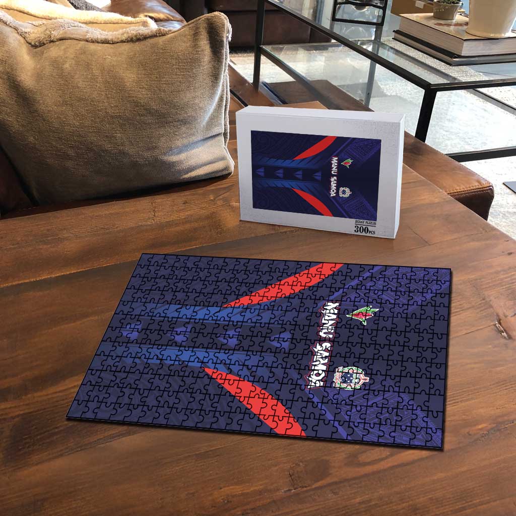 Rugby Samoa Puzzle Siva Tau Spirit Sporty Vibes - Polynesian Pride