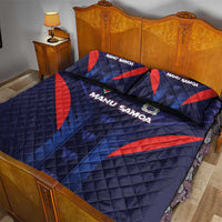 Rugby Samoa Quilt Bed Set Siva Tau Spirit Sporty Vibes - Polynesian Pride