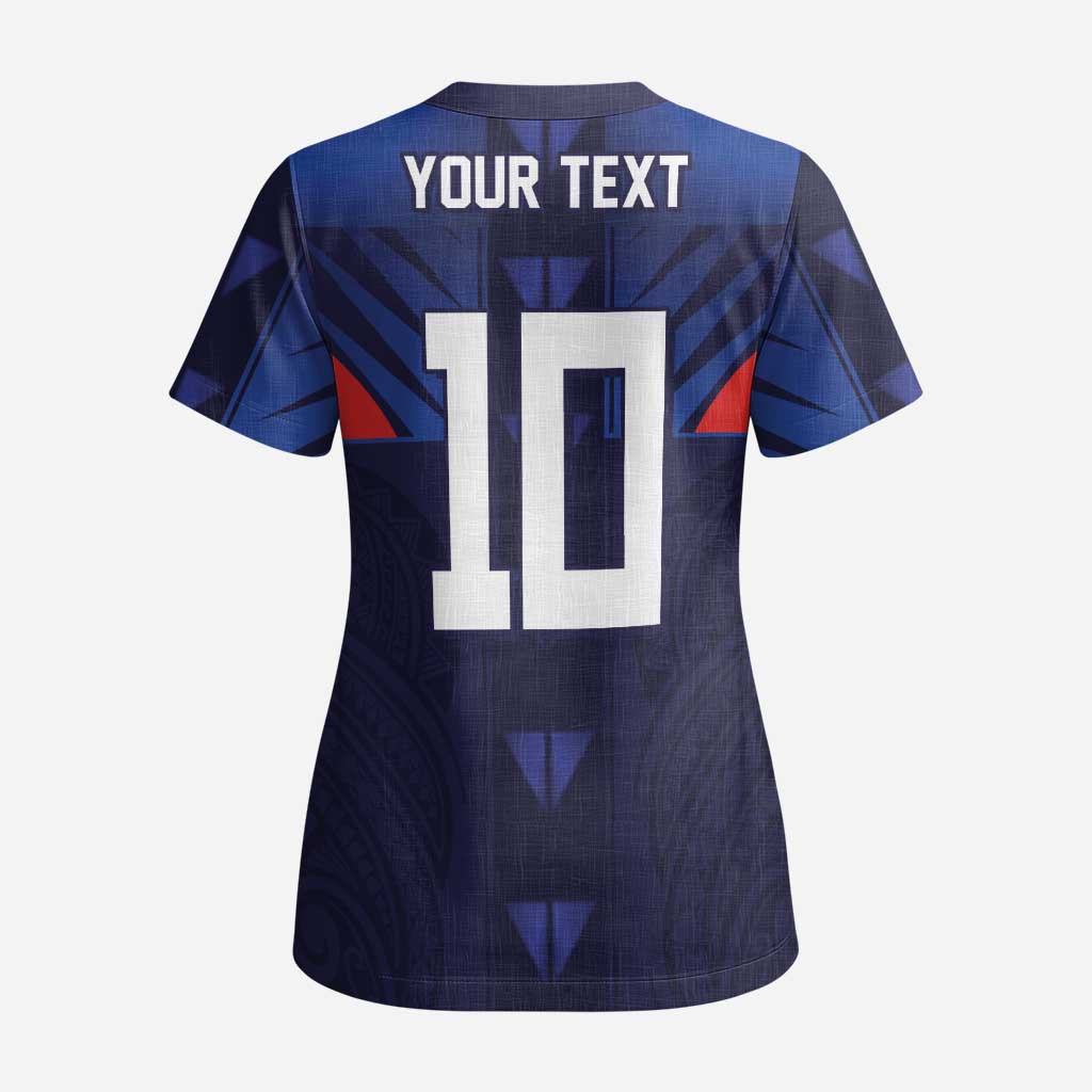 Custom Rugby Samoa Scrub Top Siva Tau Spirit Sporty Vibes - Polynesian Pride