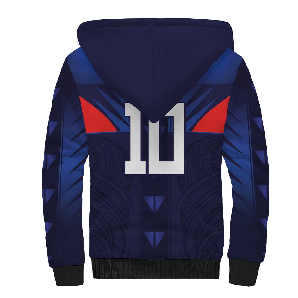 Custom Rugby Samoa Sherpa Hoodie Siva Tau Spirit Sporty Vibes - Polynesian Pride