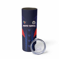 Custom Rugby Samoa Skinny Tumbler Siva Tau Spirit Sporty Vibes - Polynesian Pride