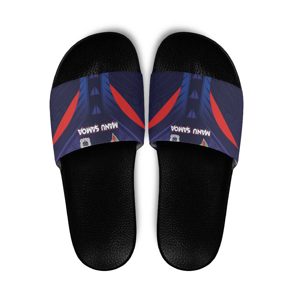 Rugby Samoa Slide Sandals Siva Tau Spirit Sporty Vibes - Polynesian Pride