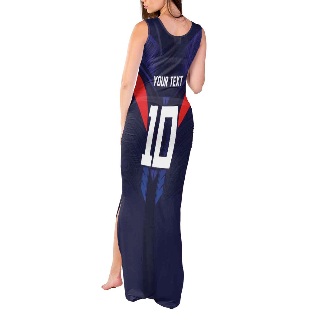 Custom Rugby Samoa Tank Maxi Dress Siva Tau Spirit Sporty Vibes - Polynesian Pride