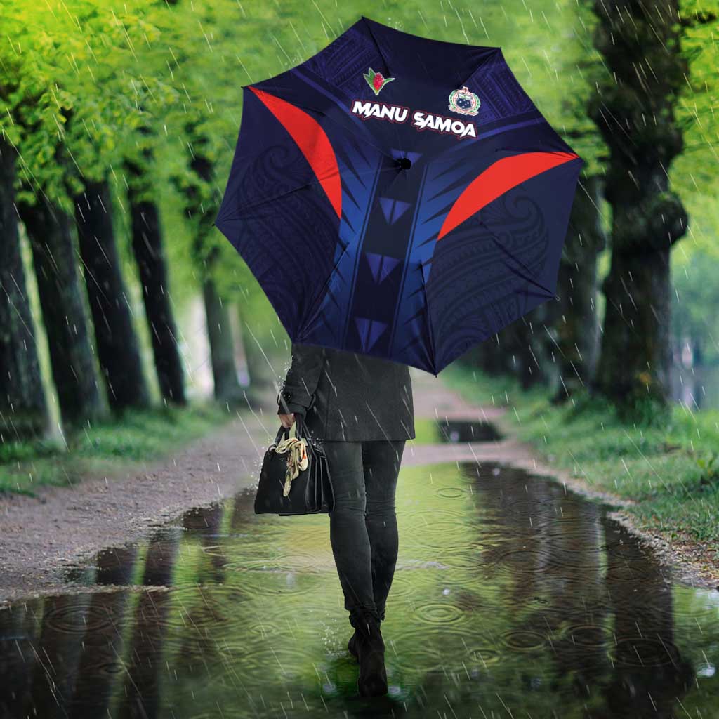 Rugby Samoa Umbrella Siva Tau Spirit Sporty Vibes - Polynesian Pride