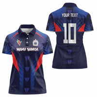 Custom Rugby Samoa Women Polo Shirt Siva Tau Spirit Sporty Vibes - Polynesian Pride