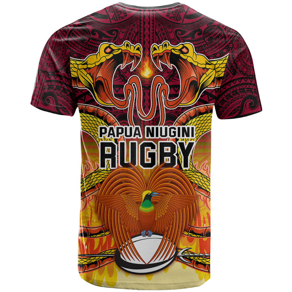 PNG Port Moresby Vipers Rugby T Shirt Fire Vipers Mix PNG Bird Polynesian Tattoo LT03 - Polynesian Pride