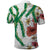 Hawaiian Tropical Flowers and Maile Pikake Polo Shirt Polynesian Tribal Pattern White Color