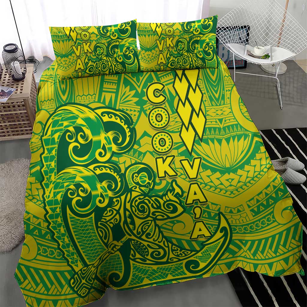 Cook Islands Vaa Polynesian Art Tattoo Bedding Set National Color
