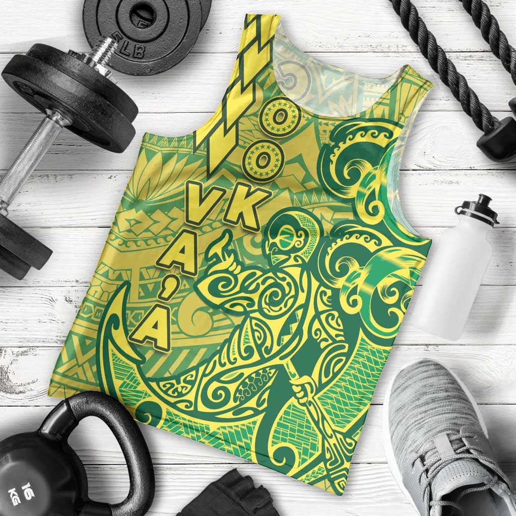 Cook Islands Vaa Polynesian Art Tattoo Men Tank Top National Color