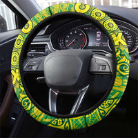Cook Islands Va'a Polynesian Art Tattoo Steering Wheel Cover National Color LT03 - Polynesian Pride