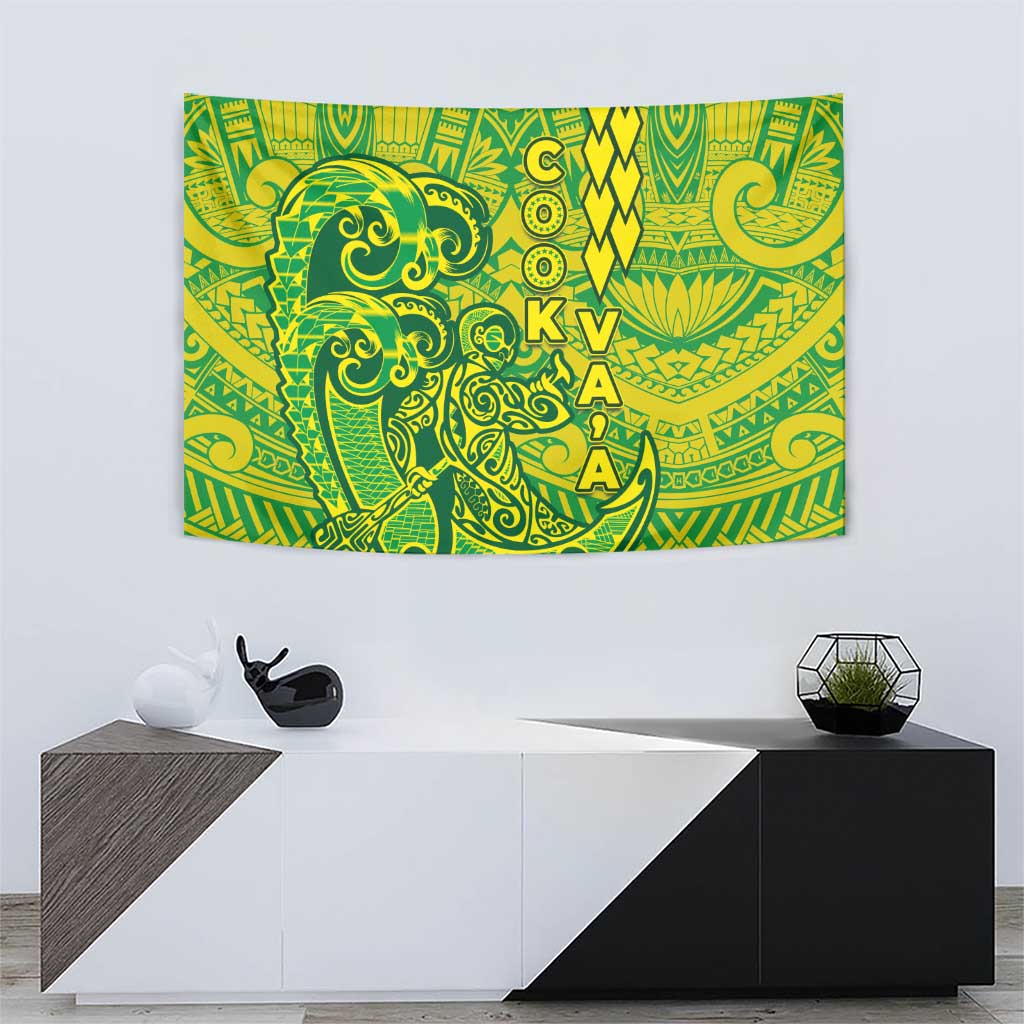 Cook Islands Vaa Polynesian Art Tattoo Tapestry National Color