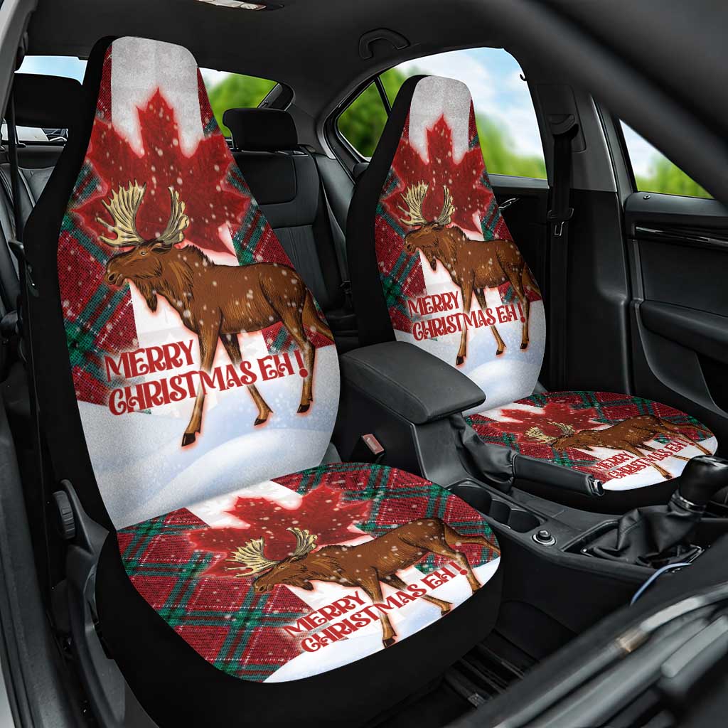 Canadian Christmas - Moose and Maple Retro Style Car Seat Cover LT03 One Size Red - Polynesian Pride
