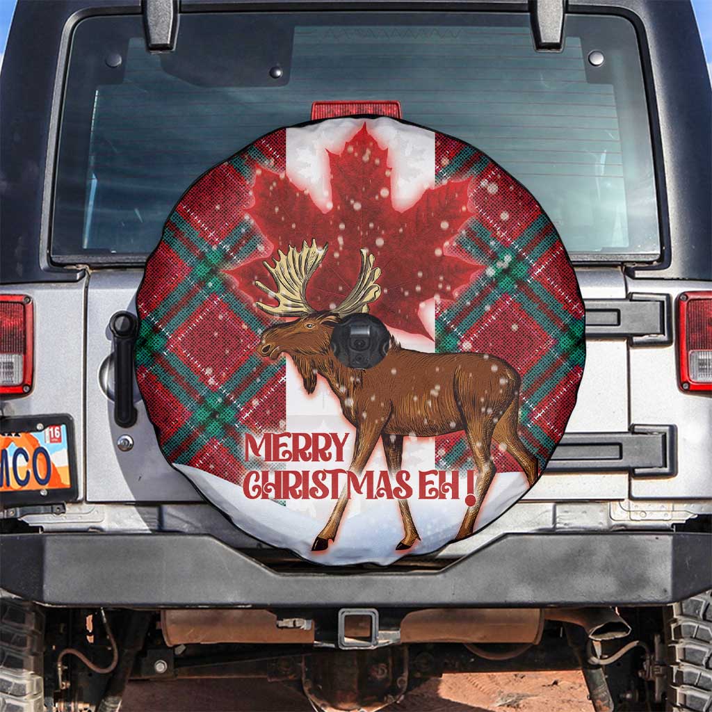 Canadian Christmas - Moose and Maple Retro Style Spare Tire Cover LT03 Red - Polynesian Pride