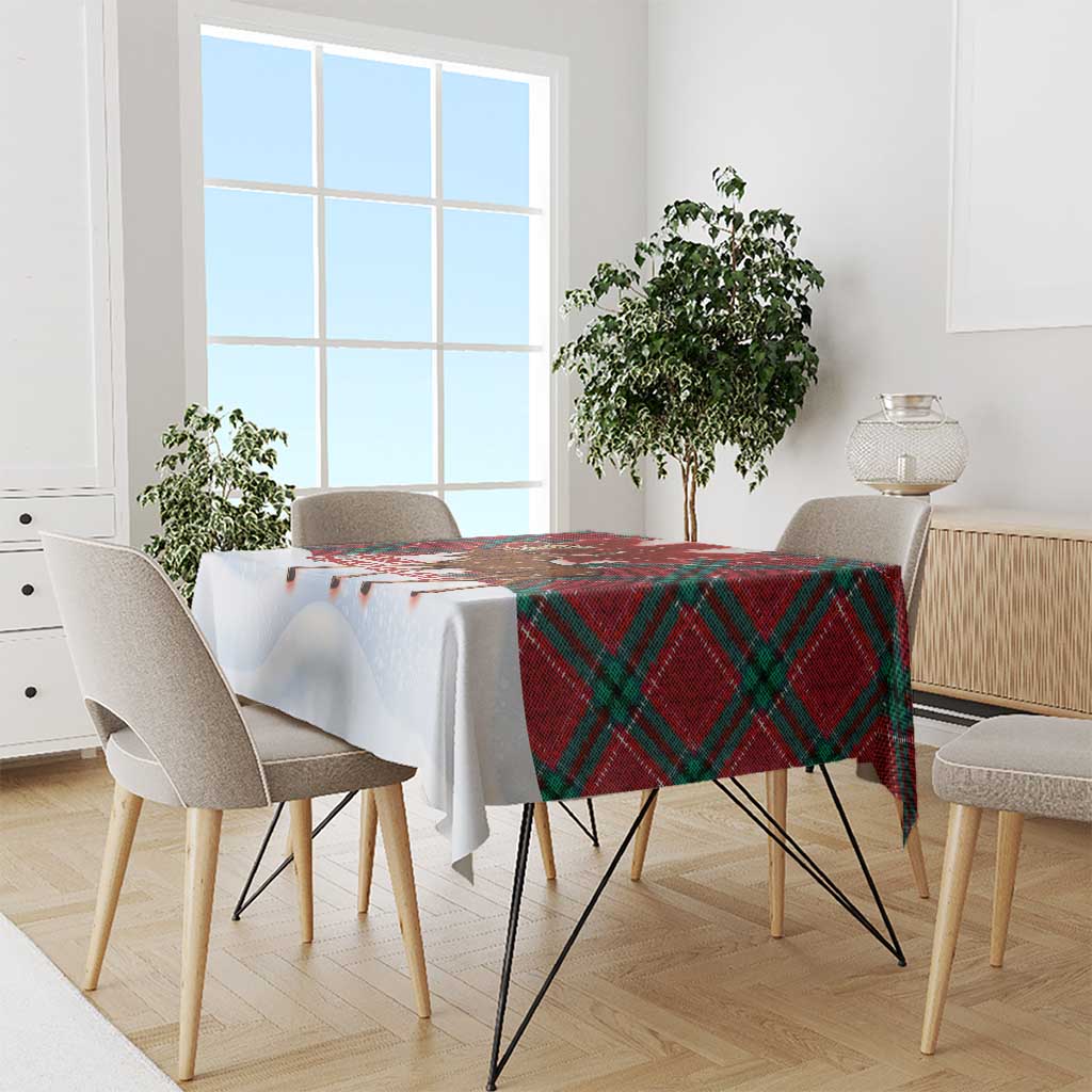 Canadian Christmas - Moose and Maple Retro Style Tablecloth